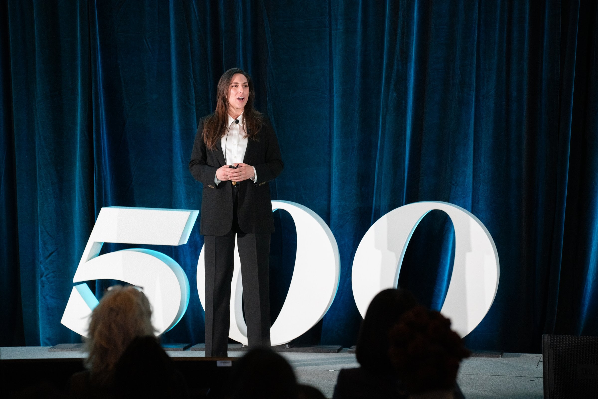 Kate Popiel presenting What's the Deal pitch at startup competition